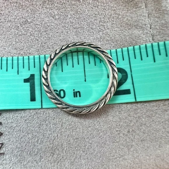 David Yurman Size 5.25 Sterling Sculpted Cable Classics Ring - Picture 3 of 13